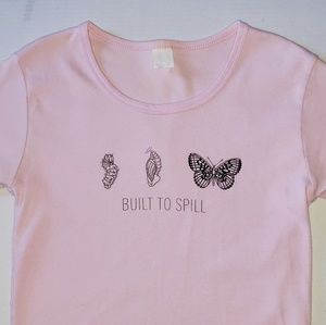 Built to Spill concert T: butterfly/wings, Youth S
